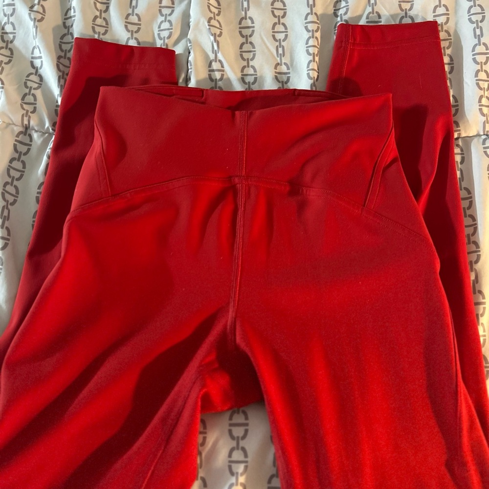 Lululemon Athletica Red Leggings Vibrant Performance Bottoms